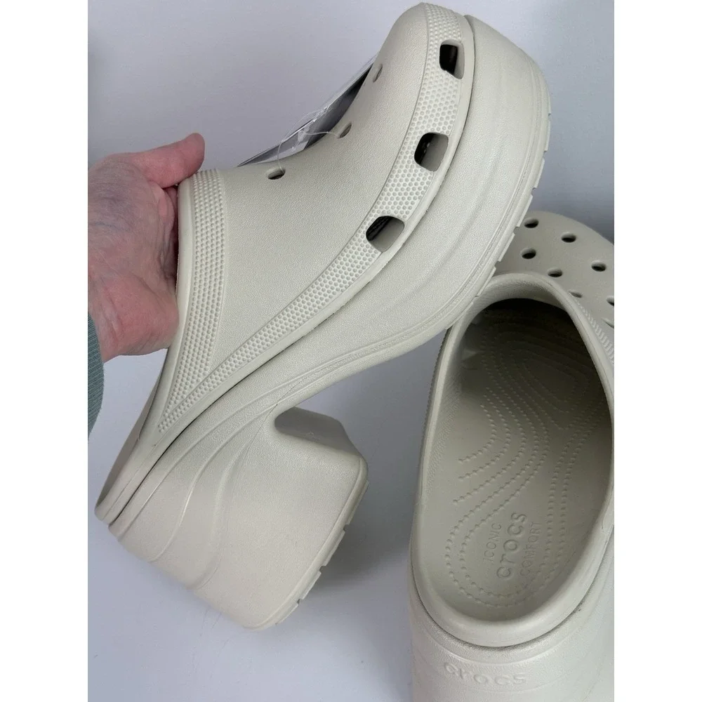 Crocs Siren Clog Men 11 Bone Beige White Platform Chunky Heels‎ Y2K Bratz Doll
