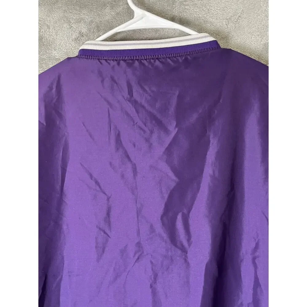 Vintage Pro Player Kansas State Wildcats Pullover Windbreaker Jacket Purple LG