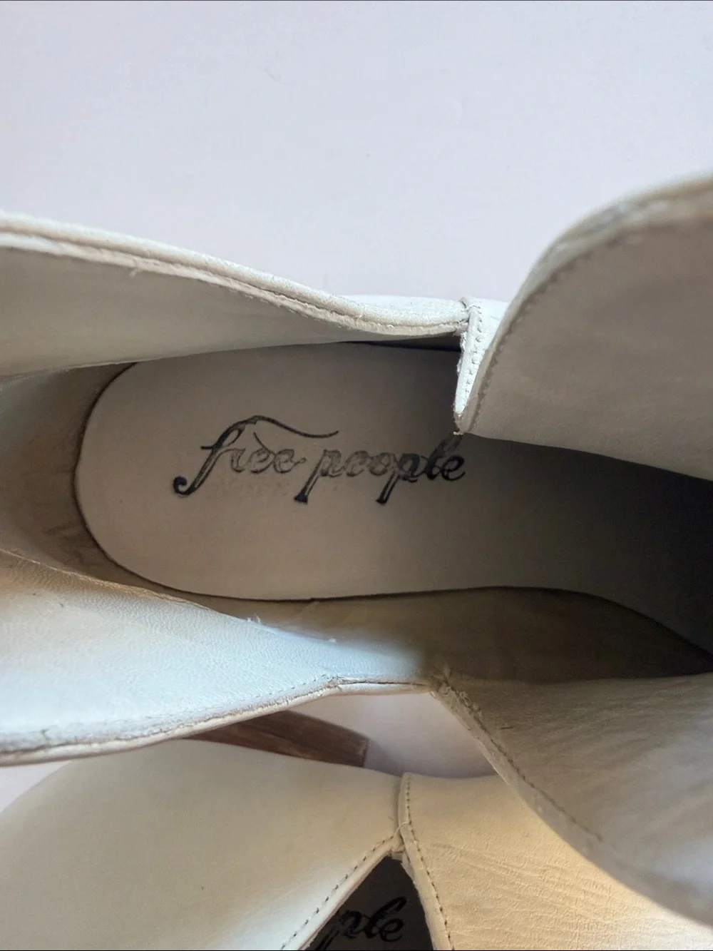 Free People cream leather