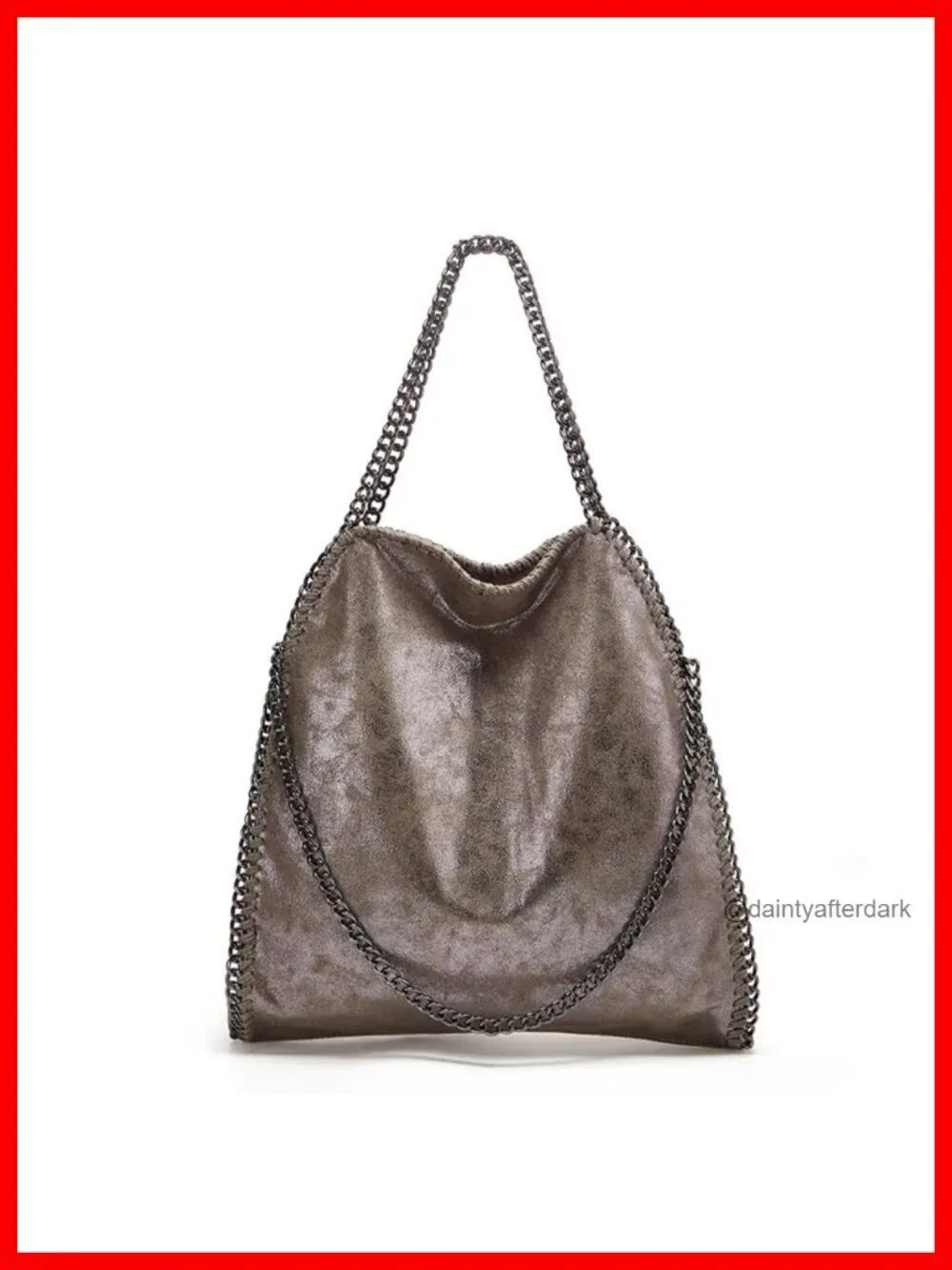 Faux Leather Hobo Handbag Women Crossbody Shoulder Chain Bag Large