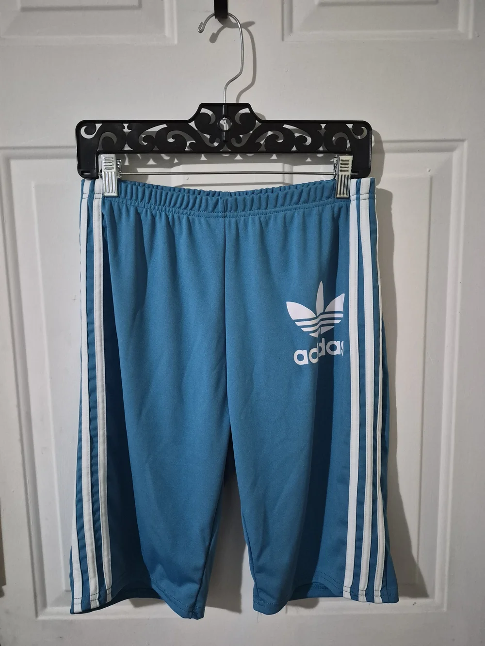 adidas trefoil teal pull
