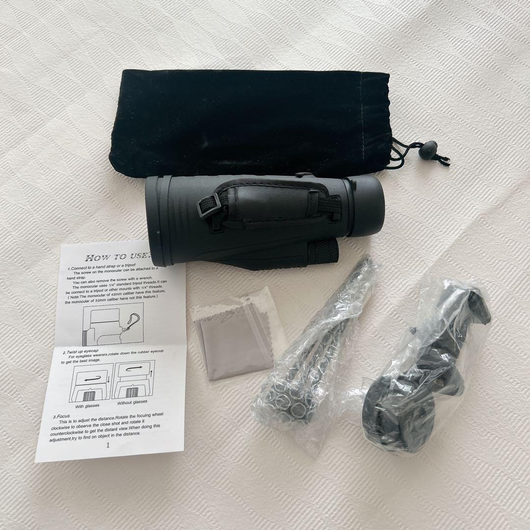 Telescope with Strap, Handheld High-Definition Monocular Telescope, High-Power Monocular