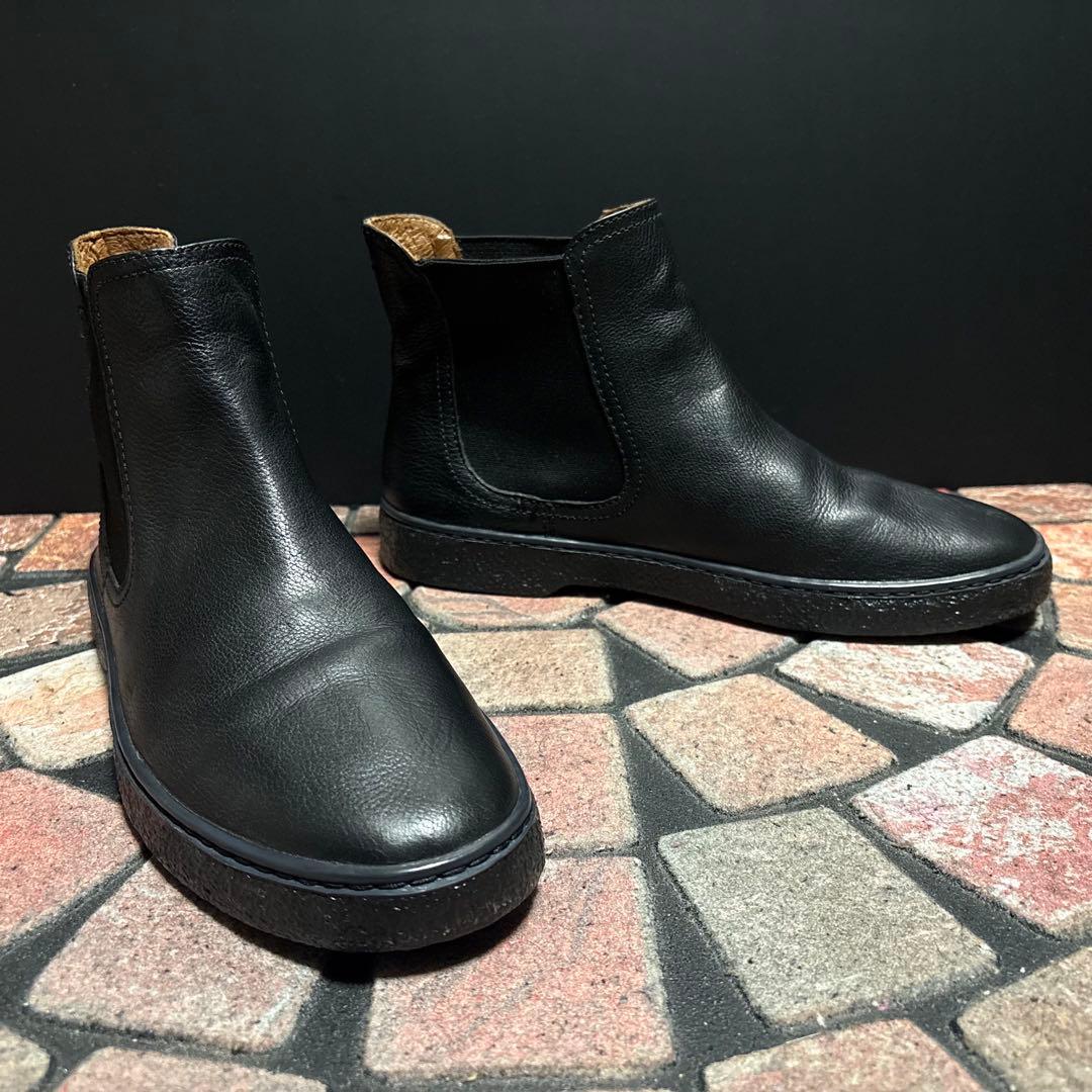 Camper Chelsea Boots Leather Side Gore 41 Black Grain 25.5cm