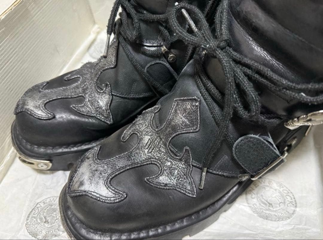 Rare ★ NEWROCK Boots Cross 43
