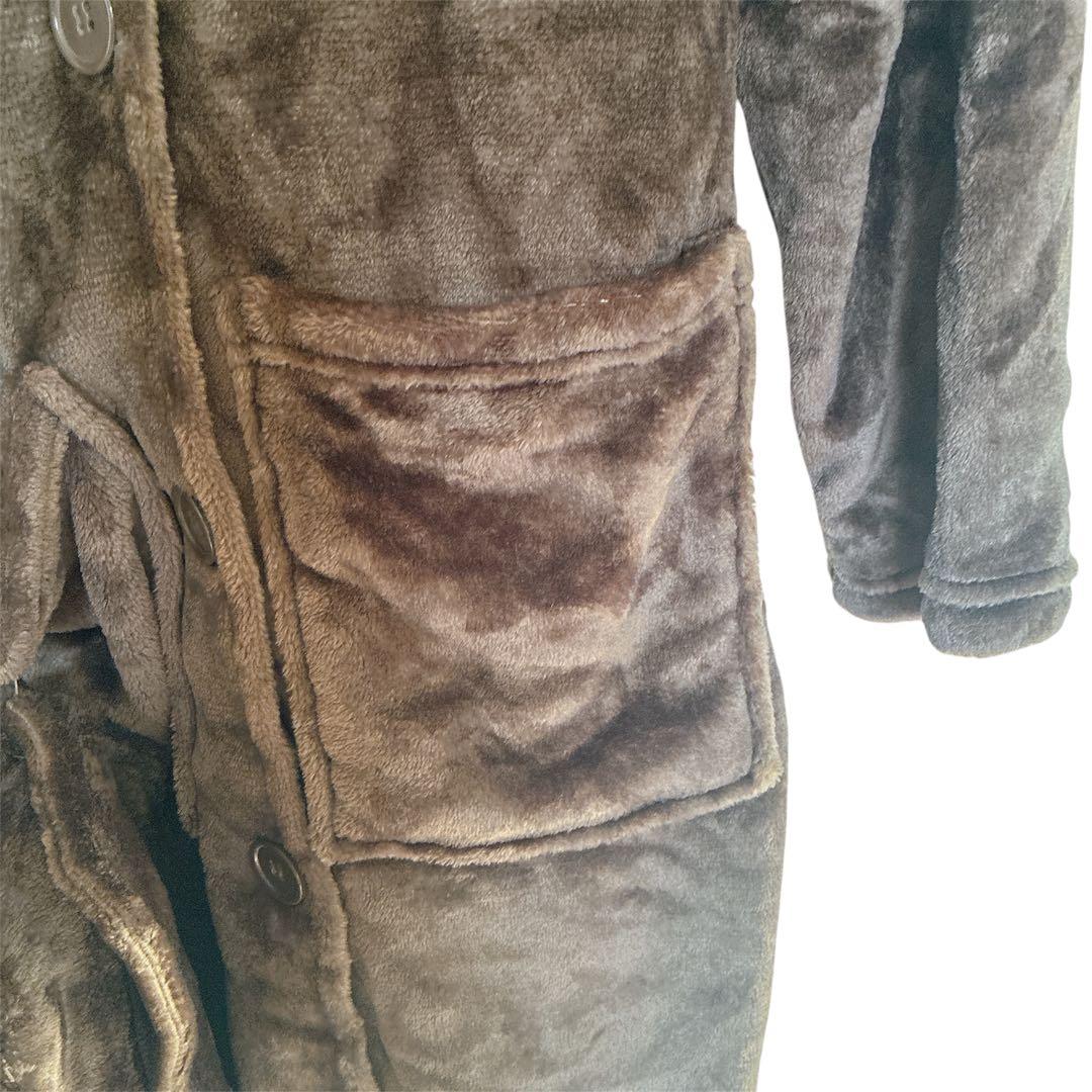 Wearable Blanket, M, Brown, Hooded, Loungewear, Warm, With Pockets