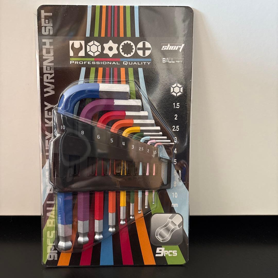 Professional Quality 9-Piece Hex Wrench Set