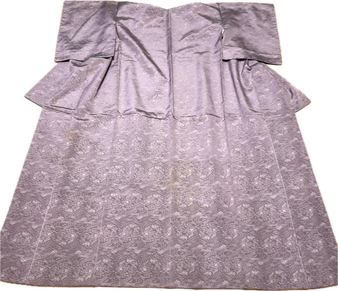 PP1152 Washable Kimono Komon Lined Polyester Purple Target Height ~151cm Single Item