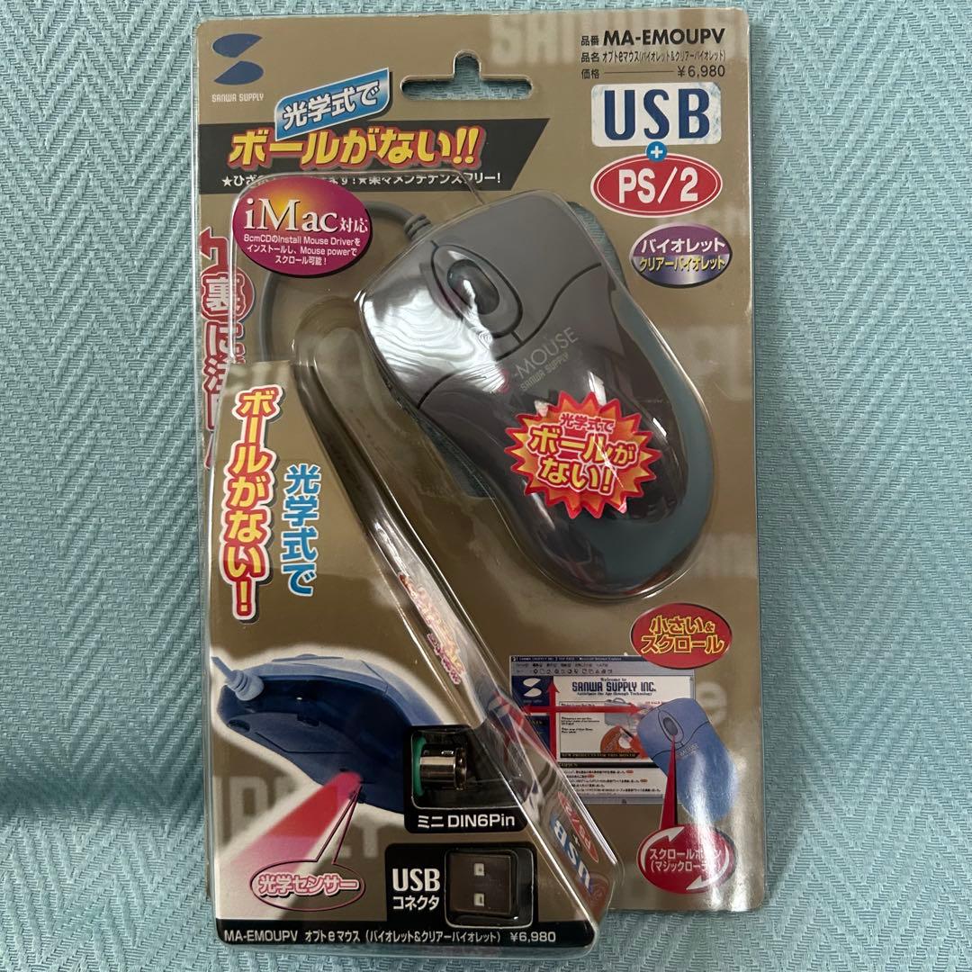 MA-EMOUPV Optical Mouse USB & PS/2 Connection Sanwa Supply