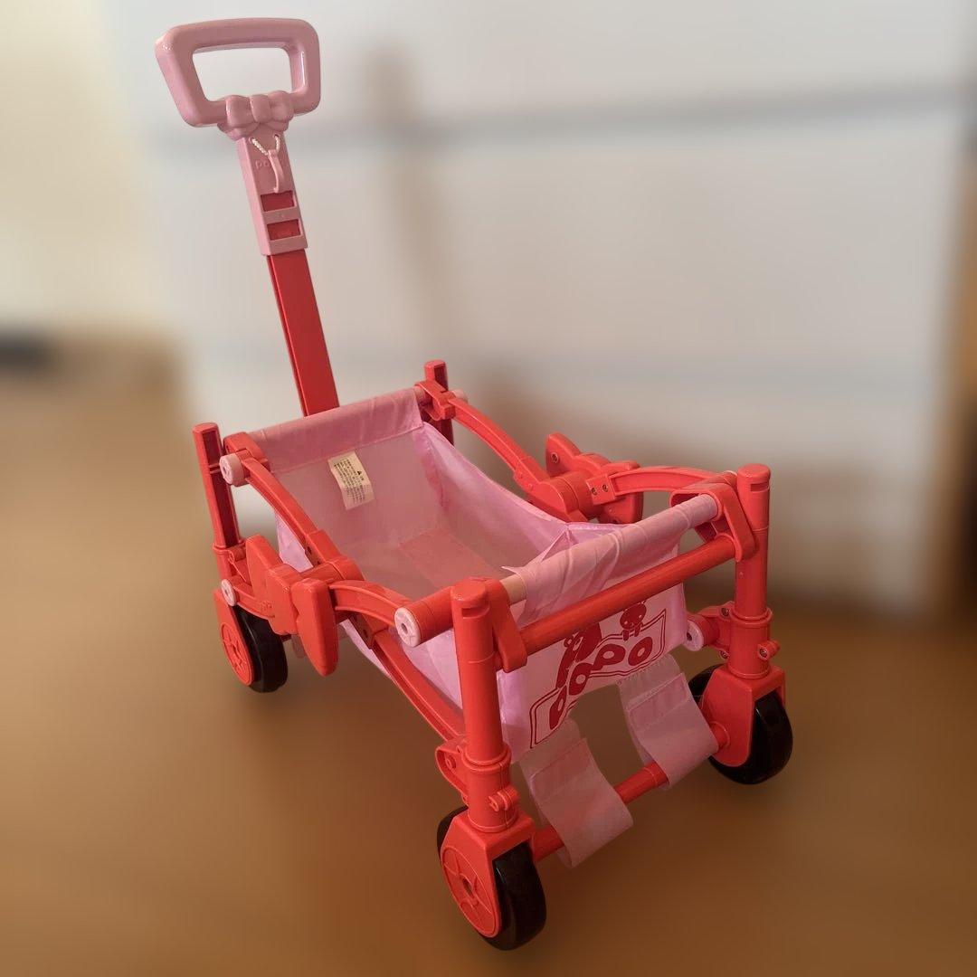 Popo-chan Cart Stroller Doll Set with Extras (Milk & Handmade Baby Carrier)